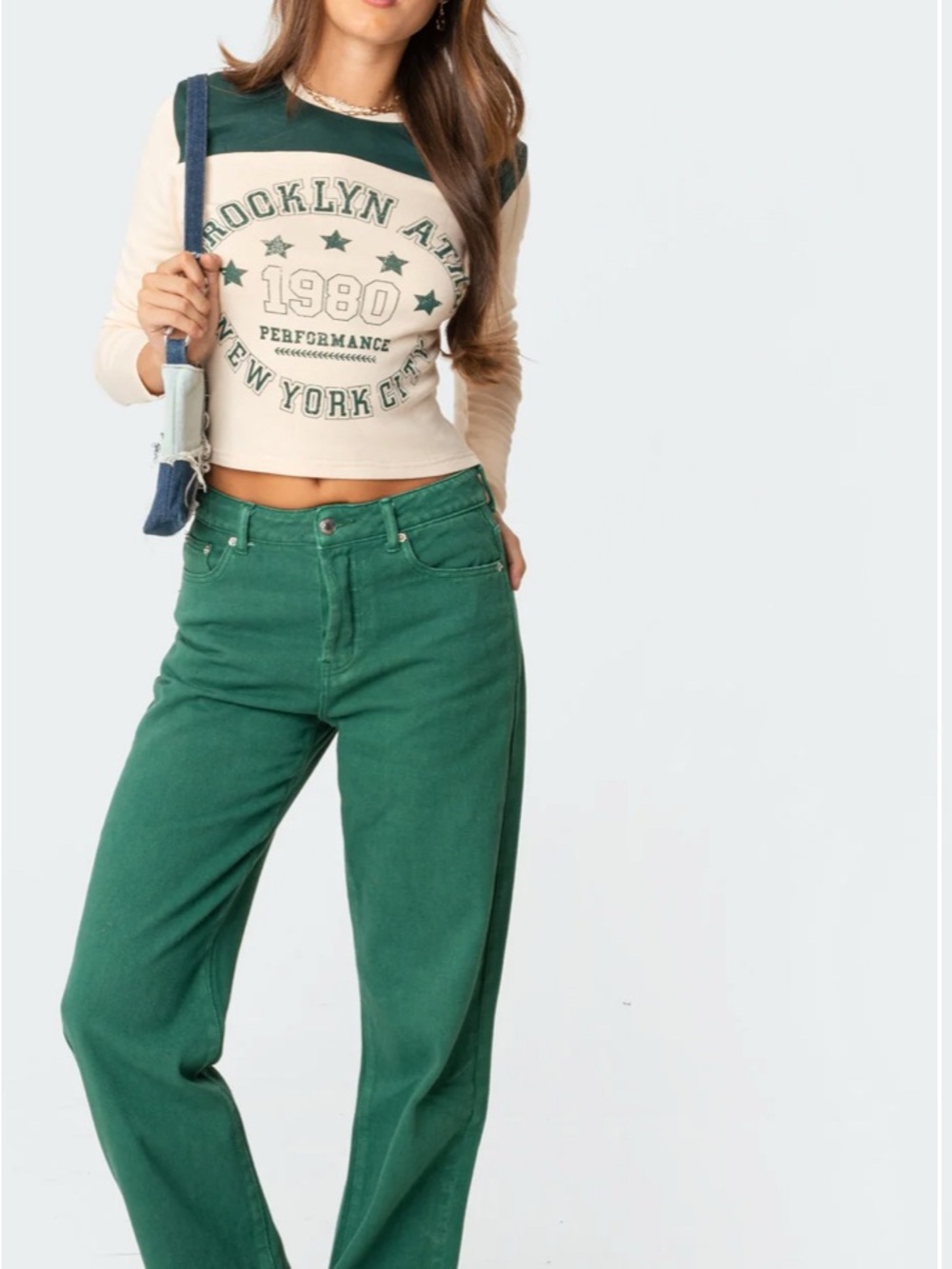 Edikted Emerald Green Jeans Size XS